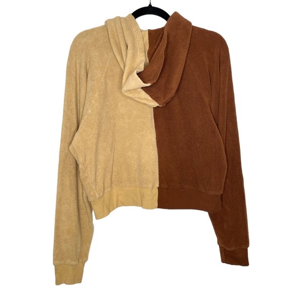Donni Tan Brown Brushed Terry Duo Zip Up Hoodie - Small - Picture 3 of 12
